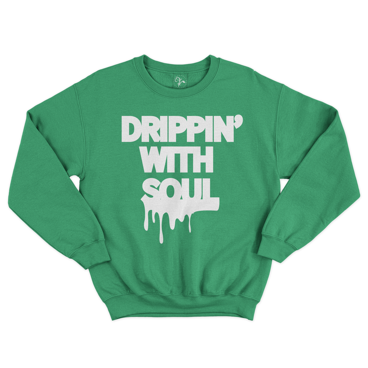 Green Graphic Sweatshirt | Drippin Sweatshirt | Karelyn's Vegan