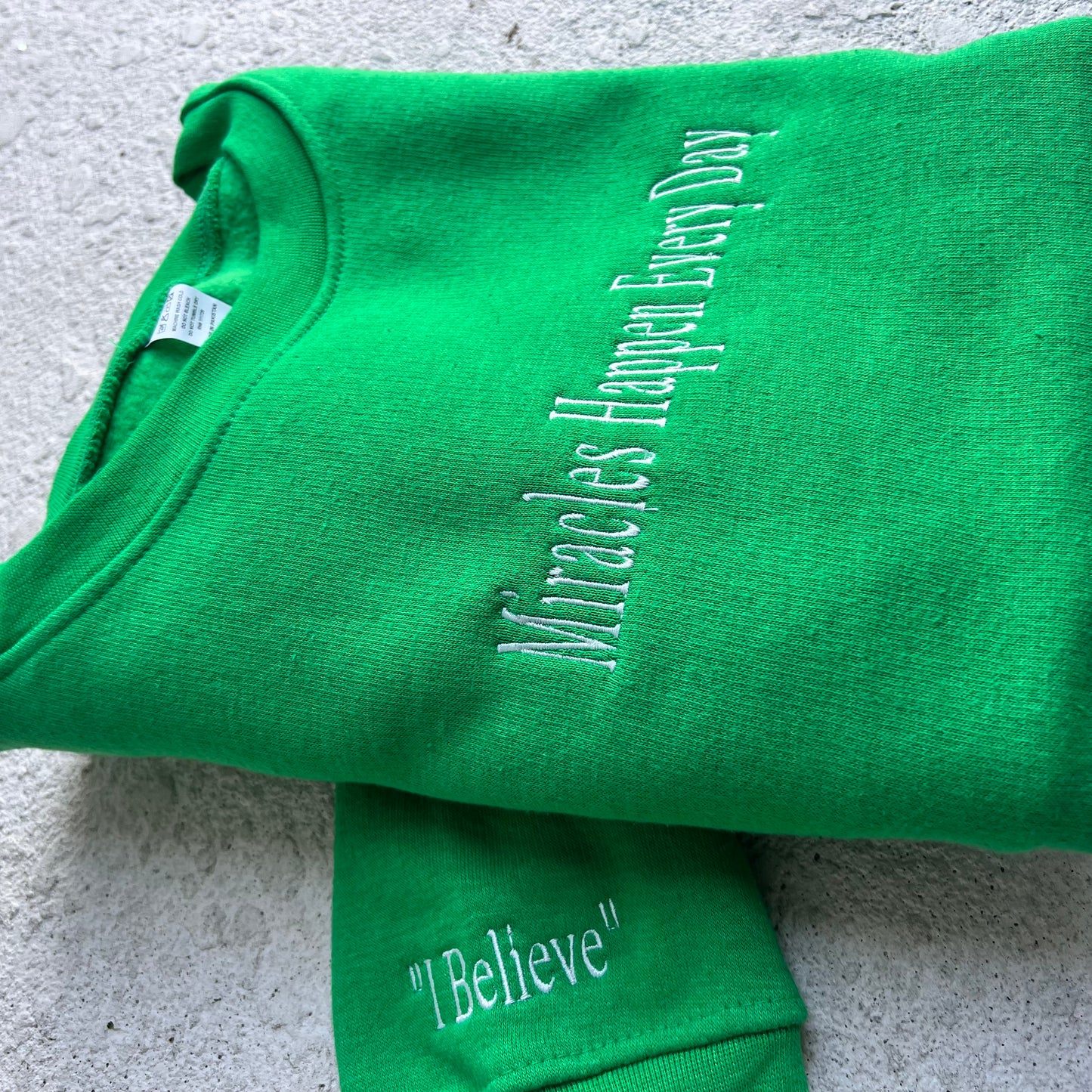 Crewneck Graphic Sweatshirts | Miracles Sweatshirts | Karelyn's Vegan